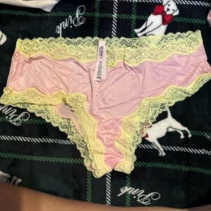 Victoria’s Secret Tease Cheeky Lace Panty stretchy, soft moderate coverage